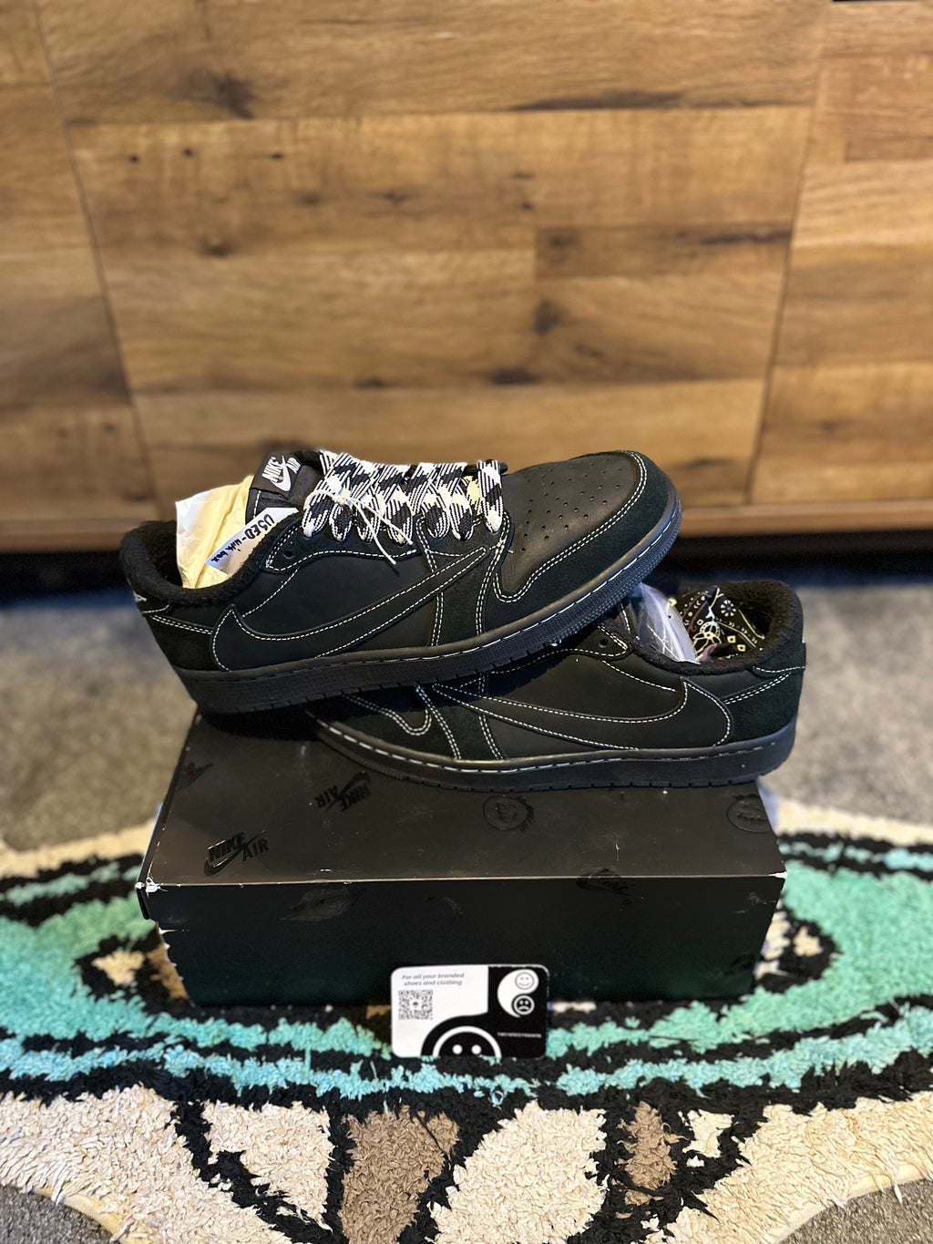 Nike Air Jordan 1 Travis Scott “Phantom-black ” U.K. 9