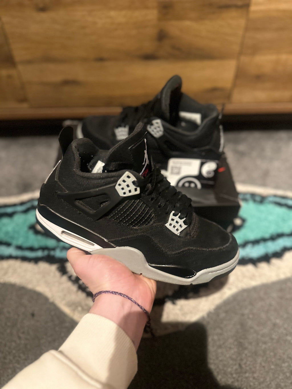 Nike Air Jordan 4 “Black Canvas” U.K. 7.5