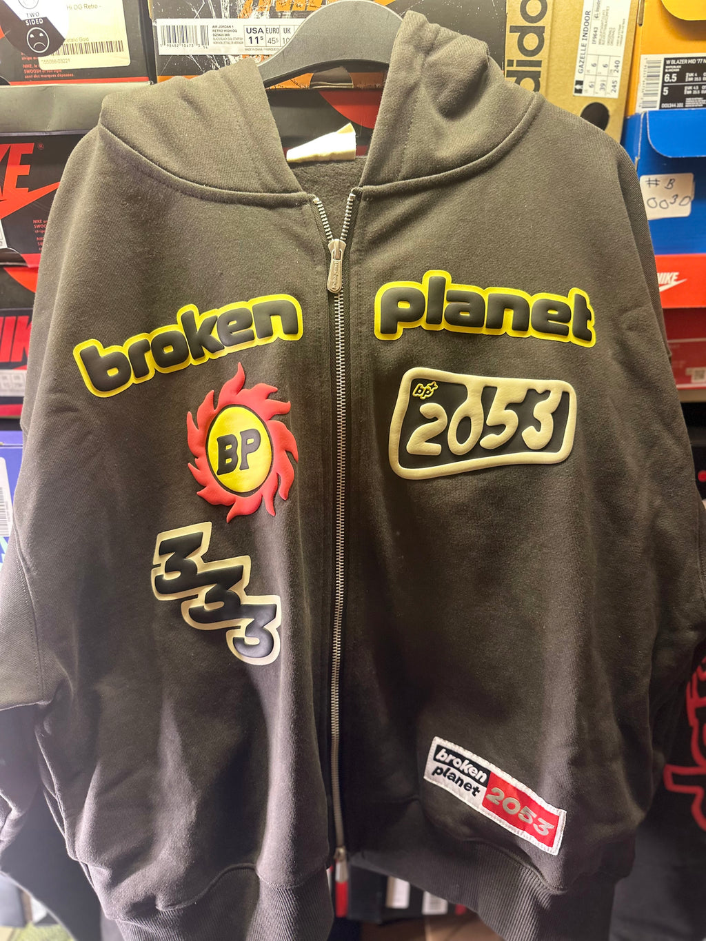 Broken Planet Hoodie Zip-Up “escape to the future ” Size Medium