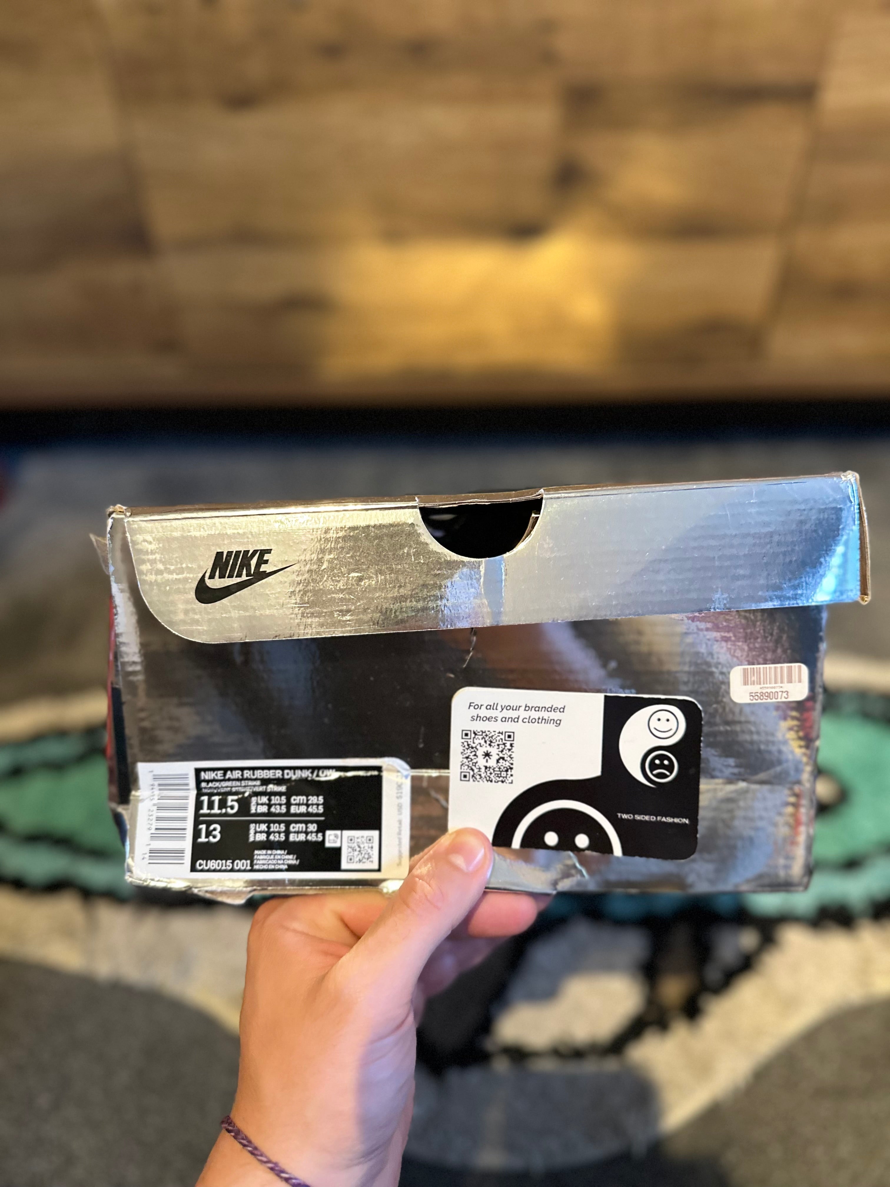 Nike Air Dunk Rubber Dunk Off-White “Off-White Green Strike ” U.K. 10.5
