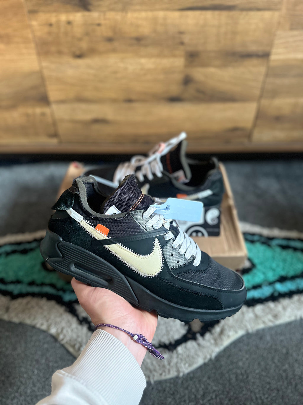 Nike Air Max 90 Off-White “Black ” U.K. 9